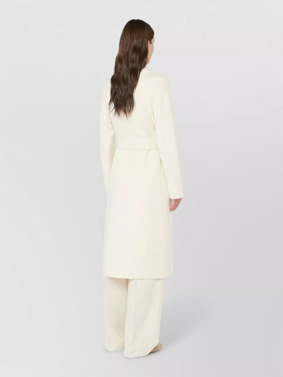 S Max Mara Wool Silk Cashmere Belted Coat