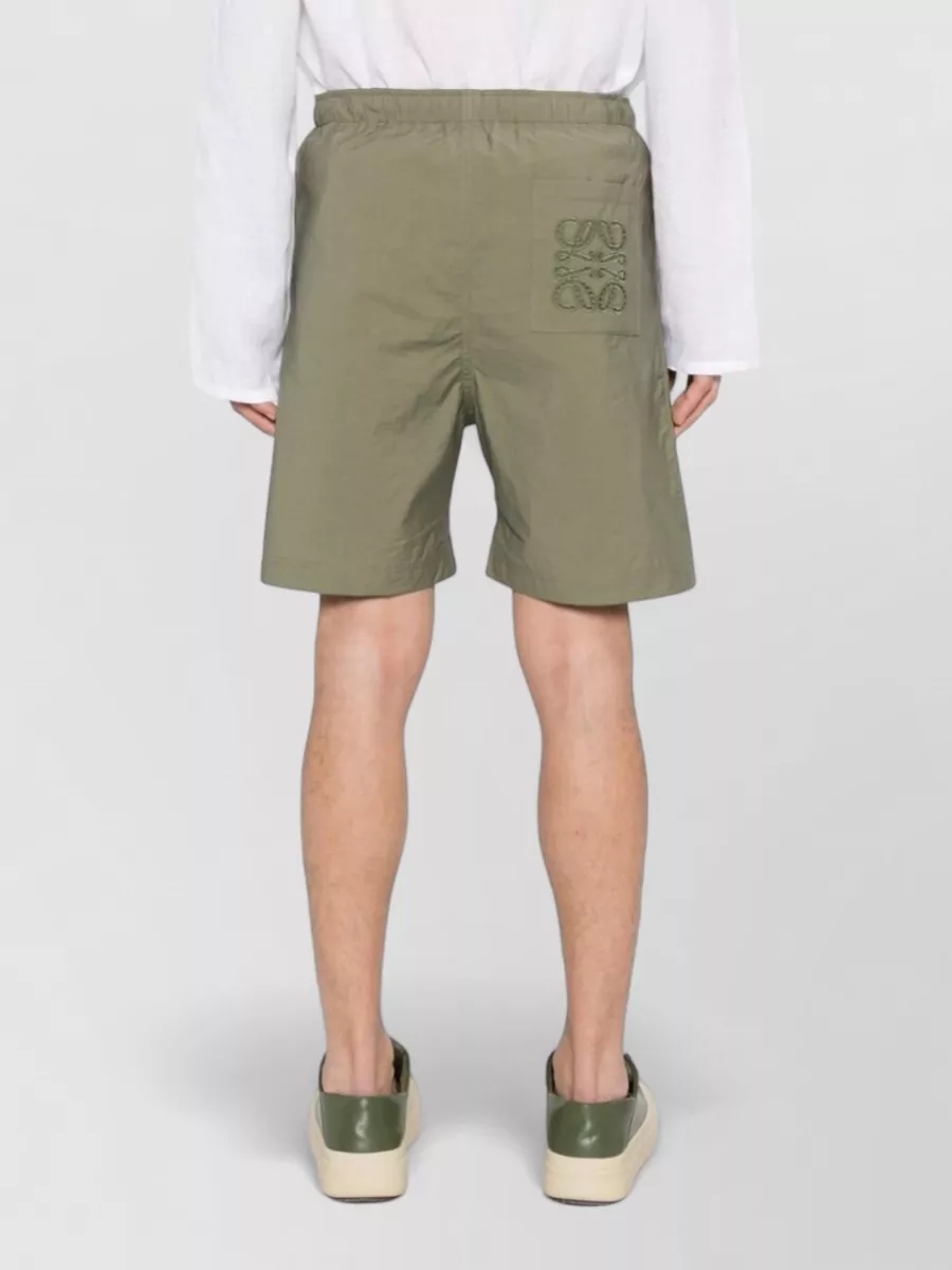 Loewe Paula's Ibiza Cotton Poplin Mid-Rise Straight-Leg Chino Shorts