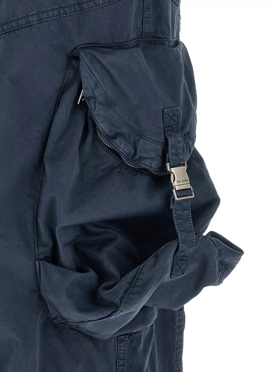 The Attico Cotton Parachute Cargo Cropped Trousers
