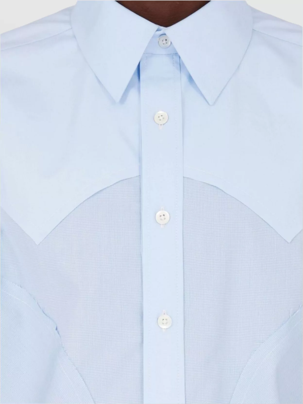 Maison Margiela Long Sleeve Cotton Shirt With Button-Down Collar
