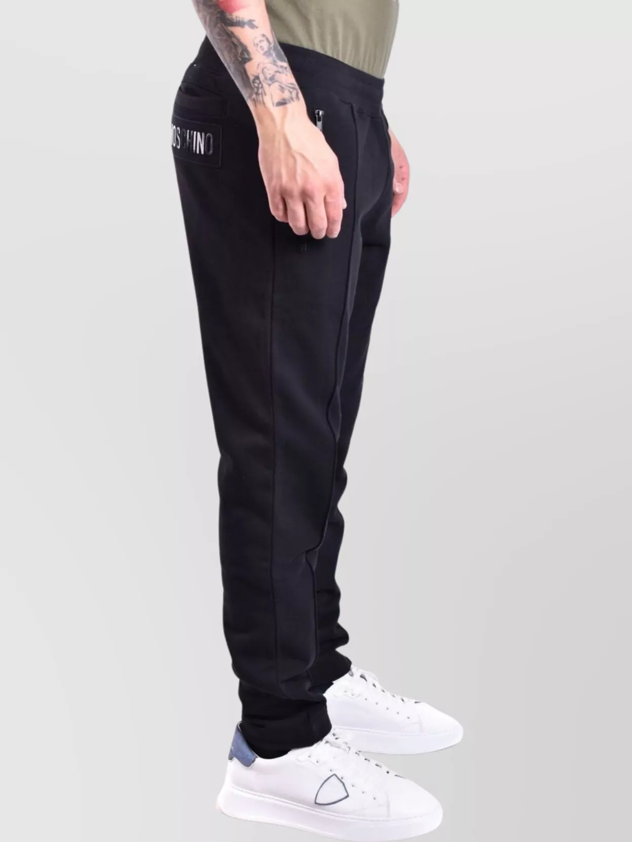 Moschino Trousers With Elastic Waistband And Ribbed Cuffs