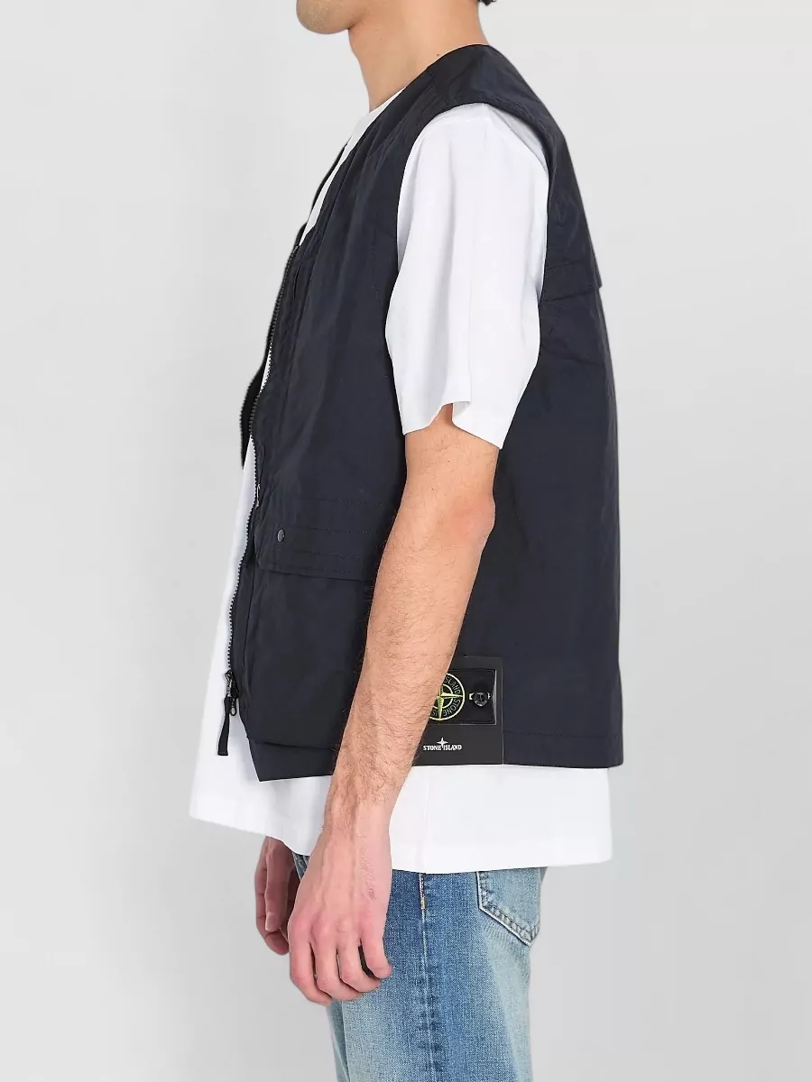 Stone Island V-Neck Zip Vest