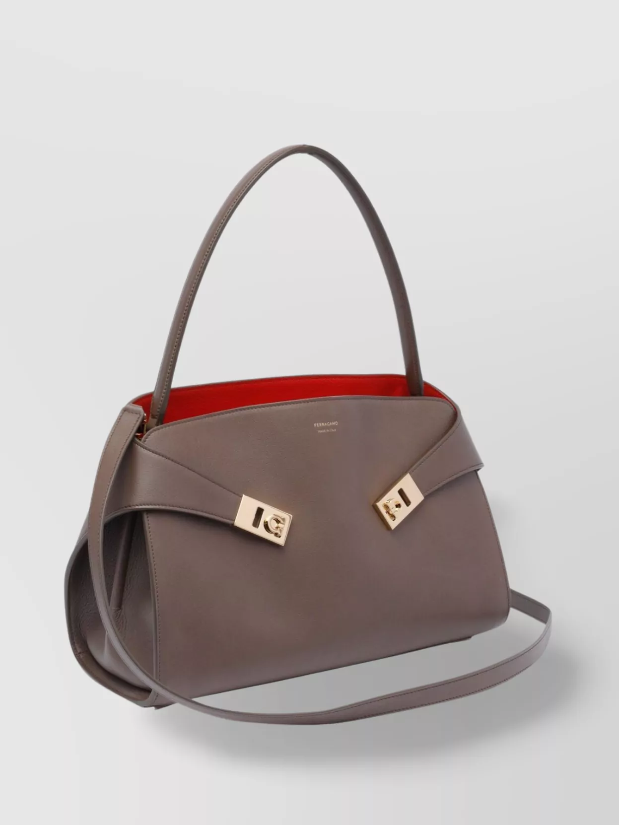 Ferragamo Structured Silhouette Shoulder Bag With Top Handle