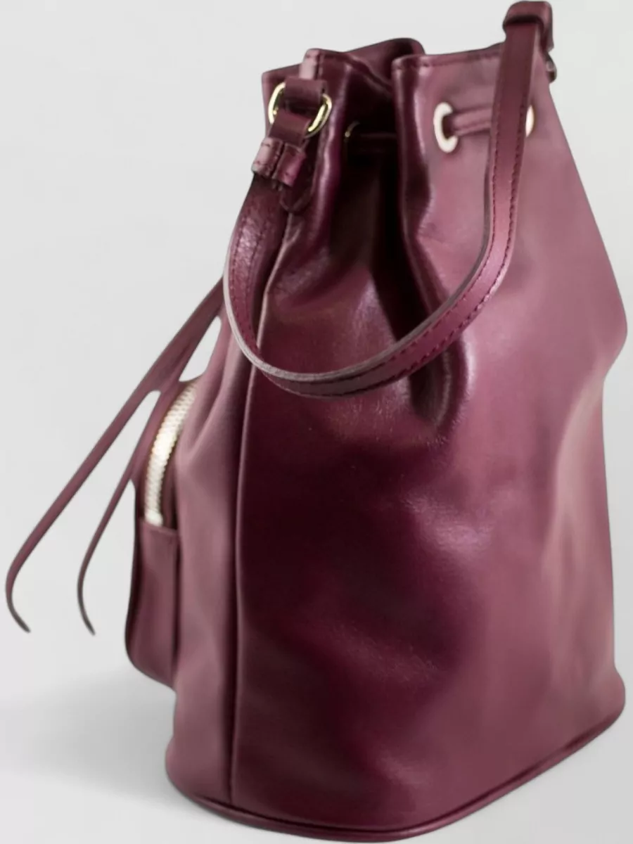 La Rose Leather Bucket Bag