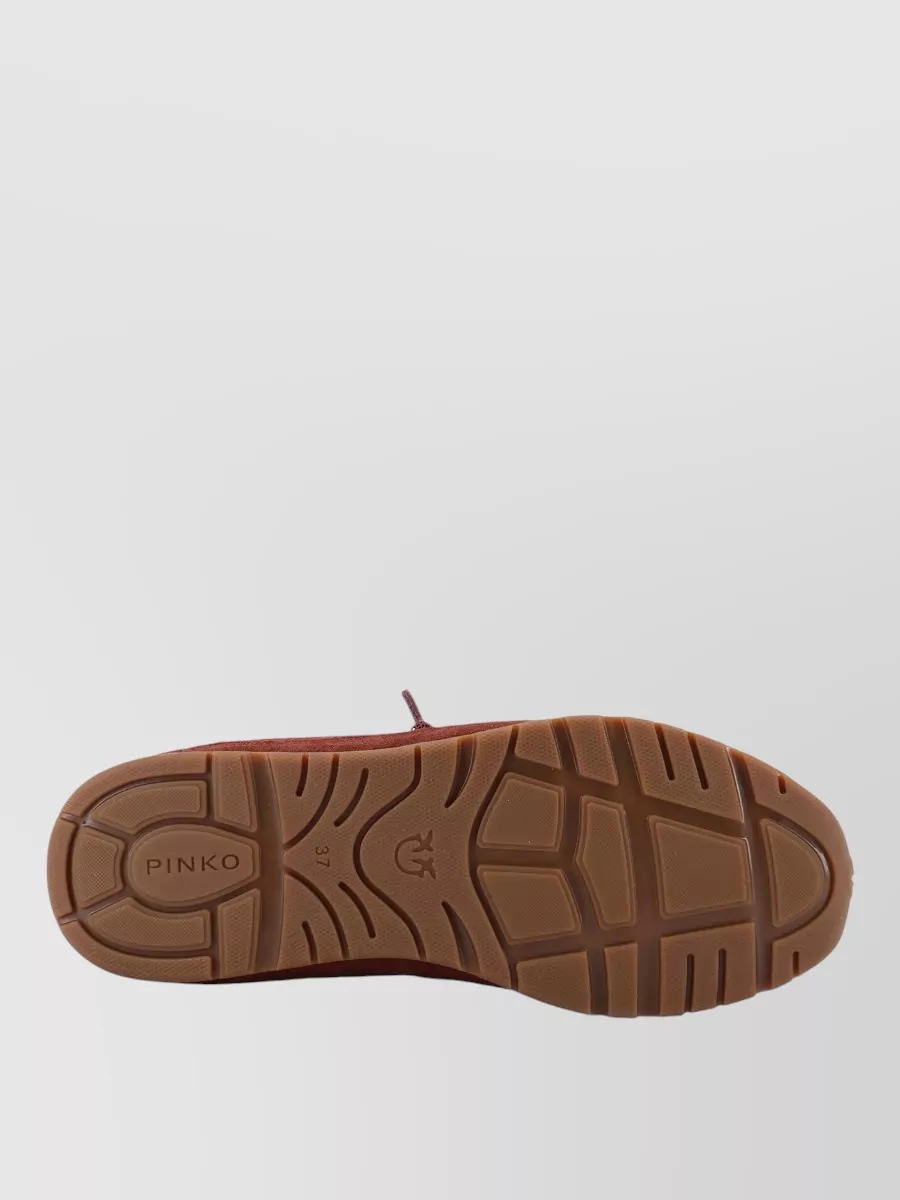 Pinko Low Top Sneakers Suede Panels Mesh Accents