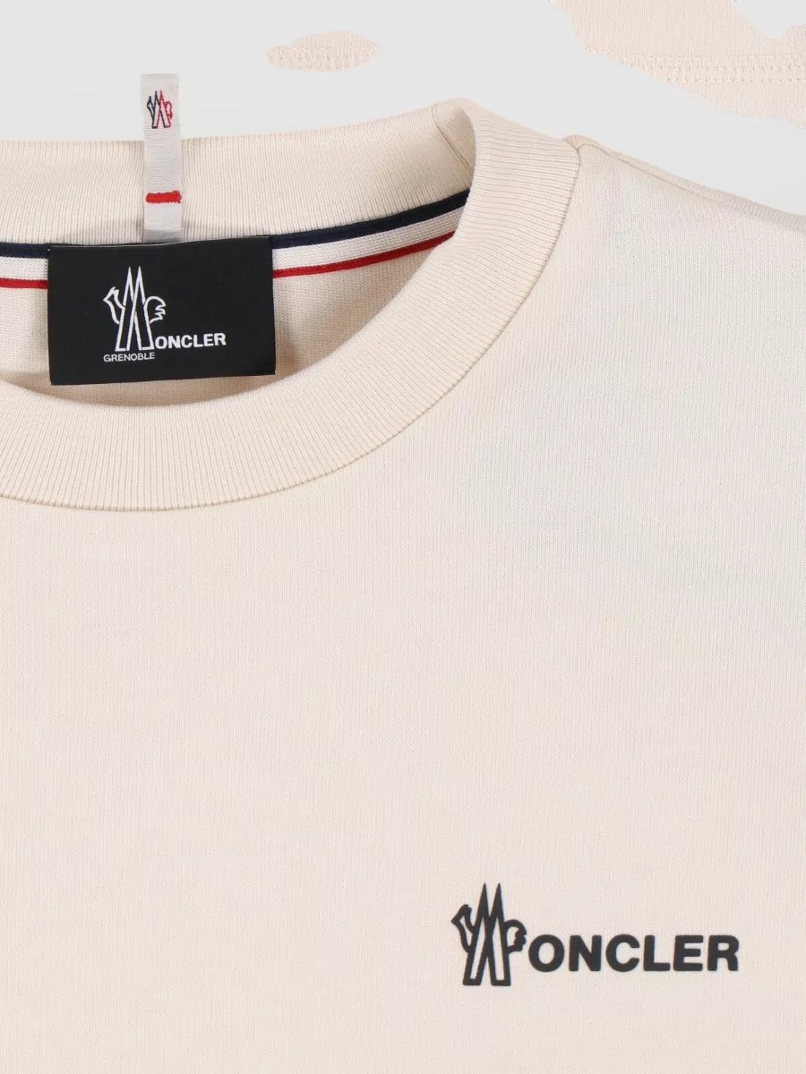 Moncler Grenoble Crew Neck Top Featuring Short Sleeves