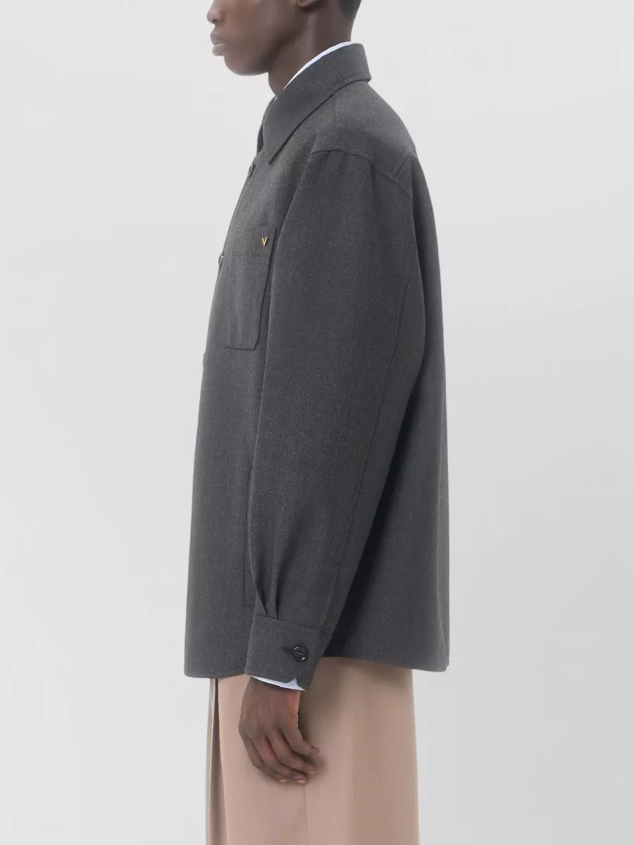 Valentino Wool Blend Shirt Jacket