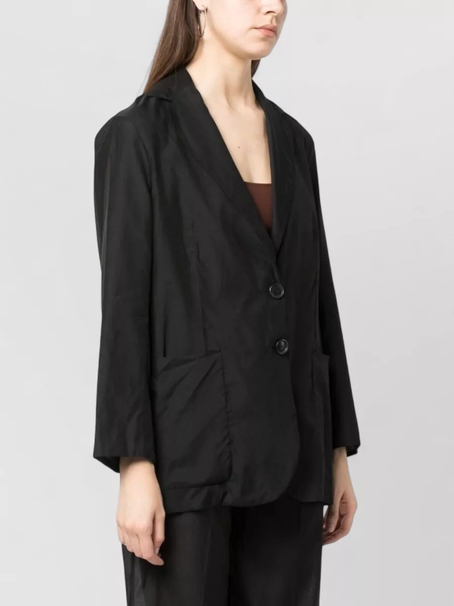 Erika Cavallini Silk Blend Oversized Single Breasted Blazer