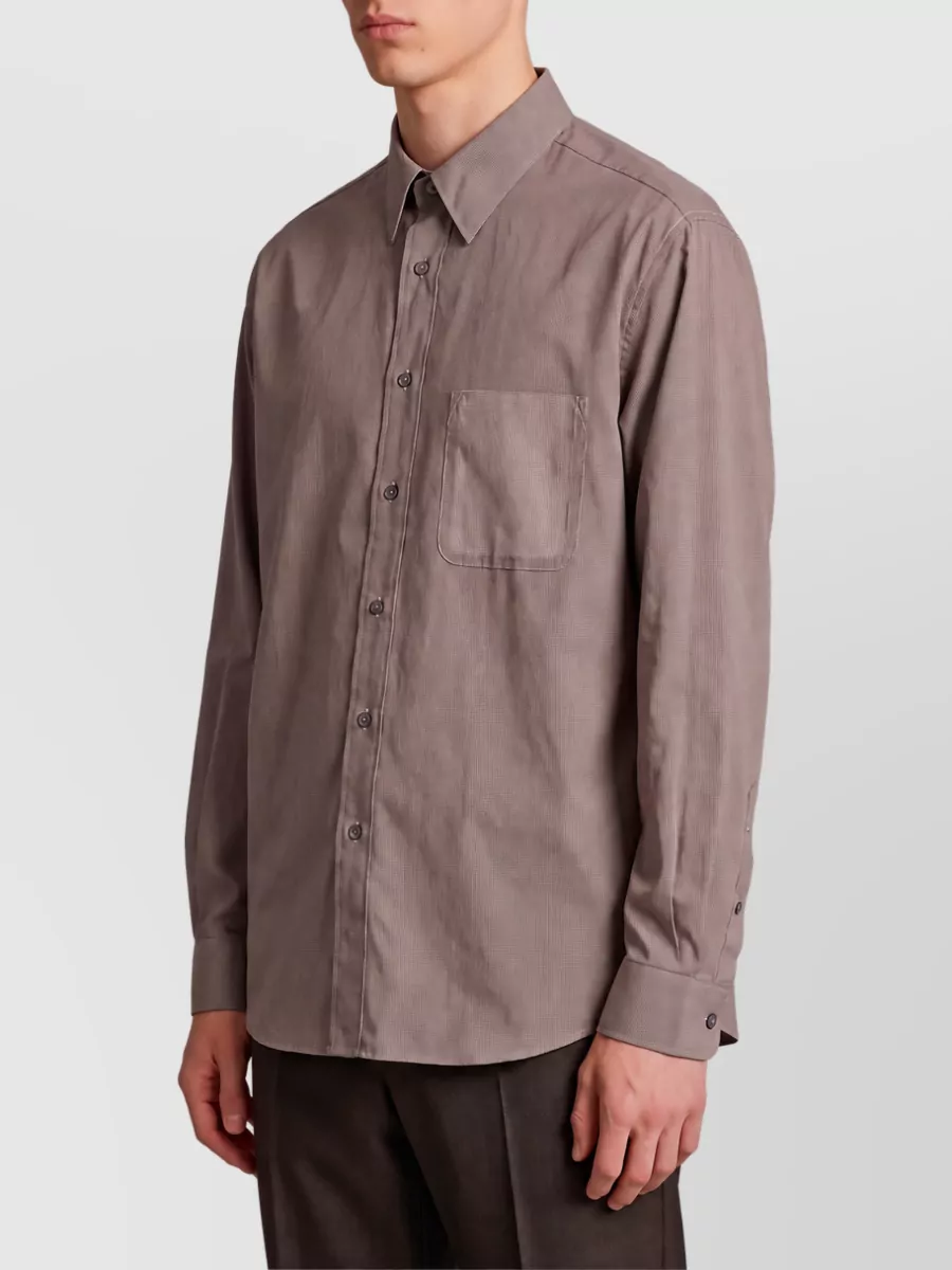 Maison Margiela Cotton Long-Sleeve Regular-Fit Shirt