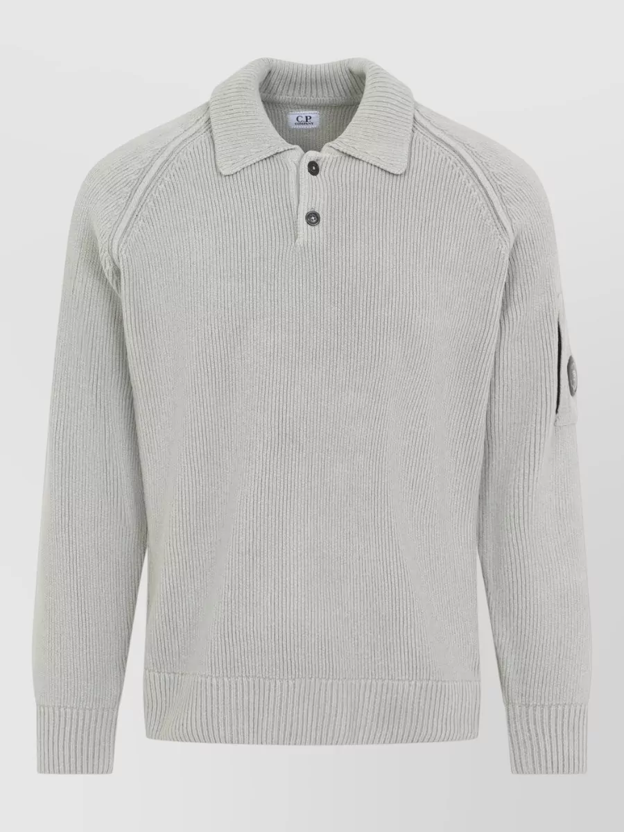 C.p. Company Ribbed Chenille Polo Shirt