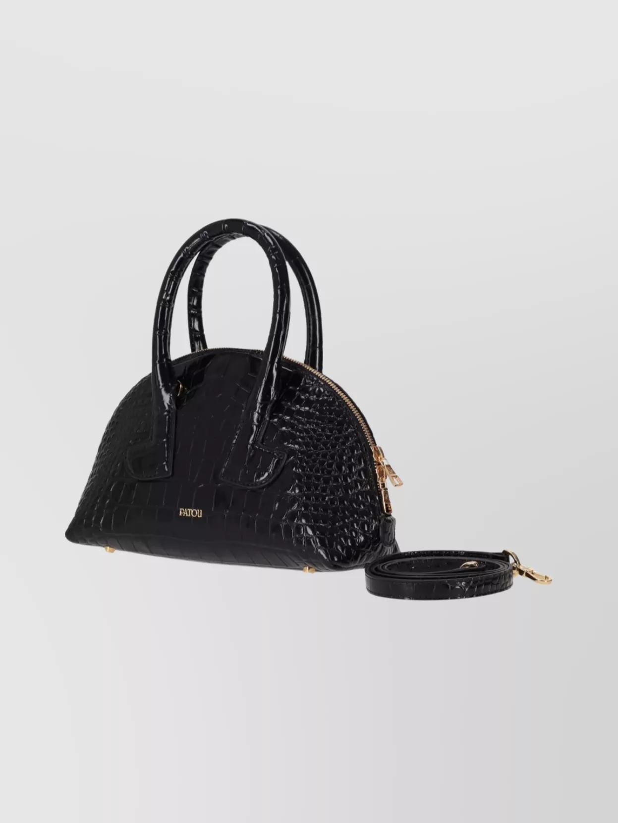 Patou Structured Bowling Tote Bag With Top Handles