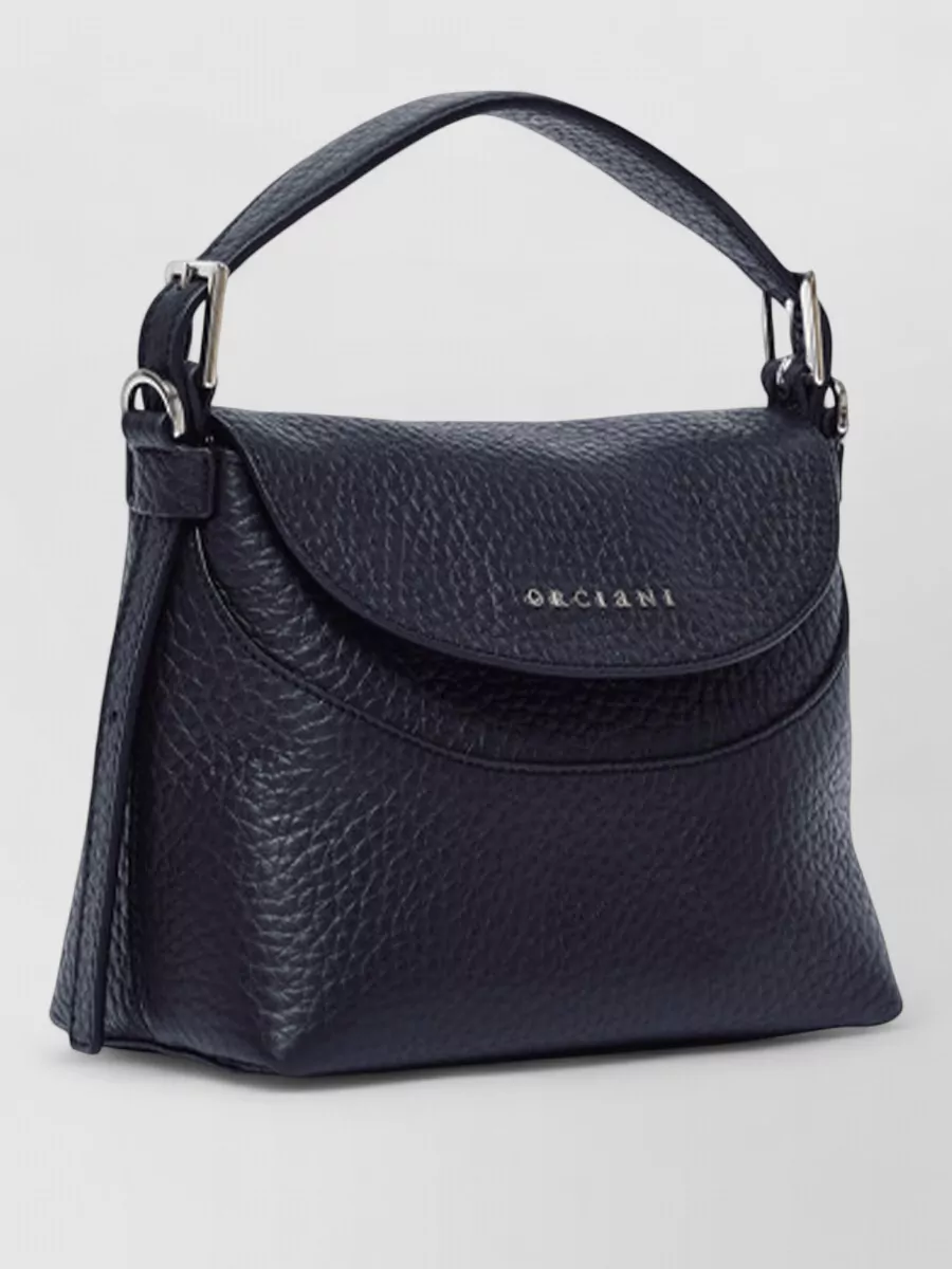 Orciani Nana Textured Shoulder Bag Top Handle Strap