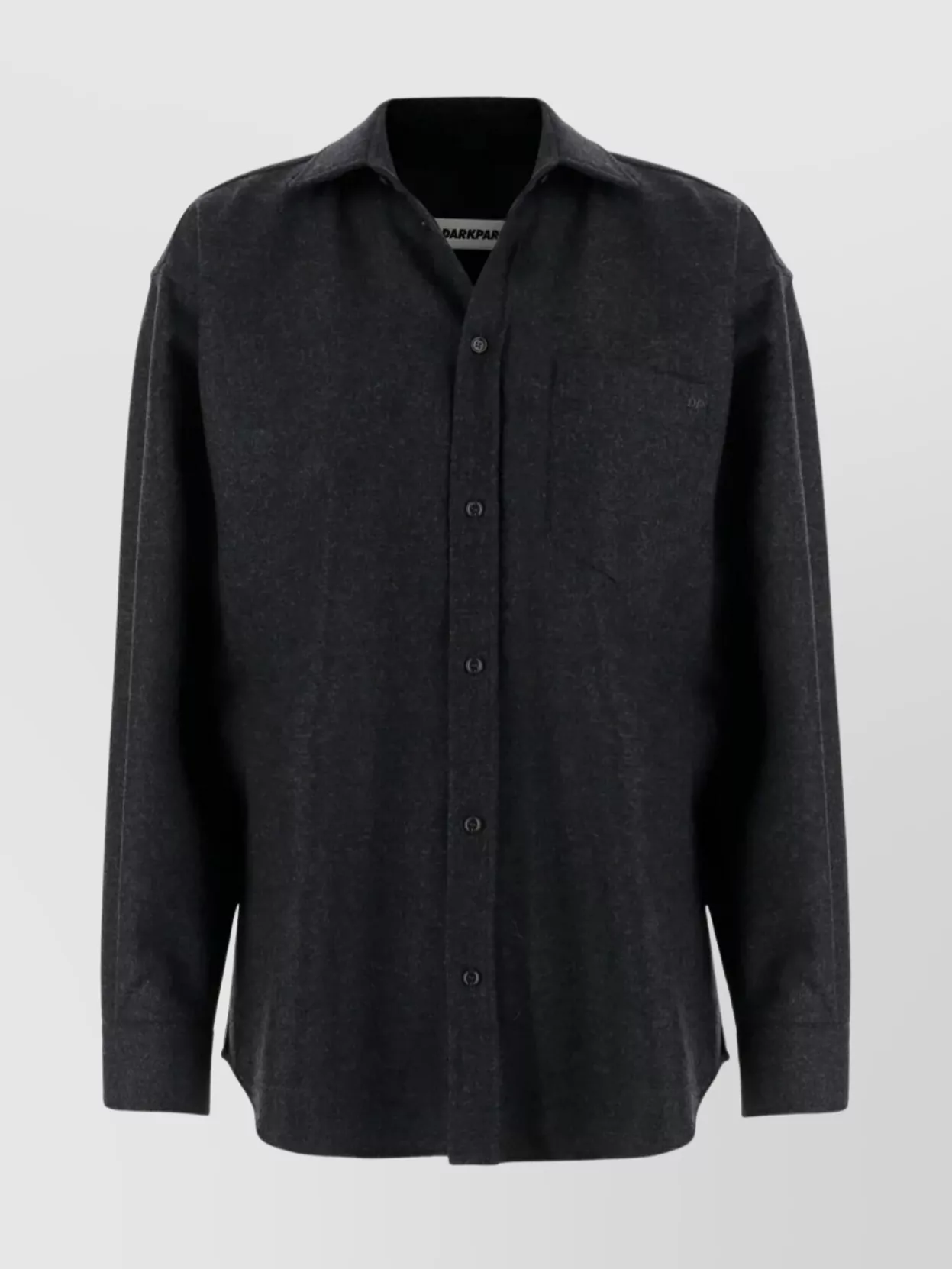 Darkpark Tailored Wool Shirt Long Sleeves In Black