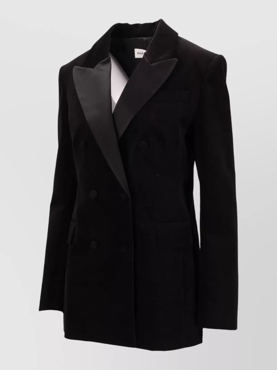 Parosh Tailored Jacket With Padded Shoulders And Pockets