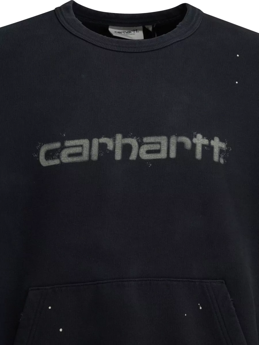 Carhartt Wip Logo-Print Paint-Splatter Cotton Sweatshirt
