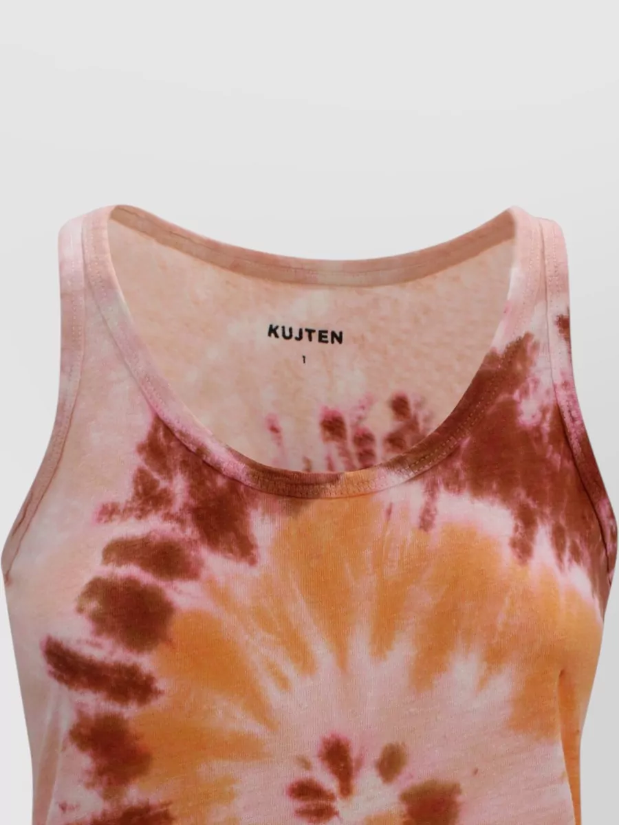 Kujten Linen Tie-Dye Tank Top