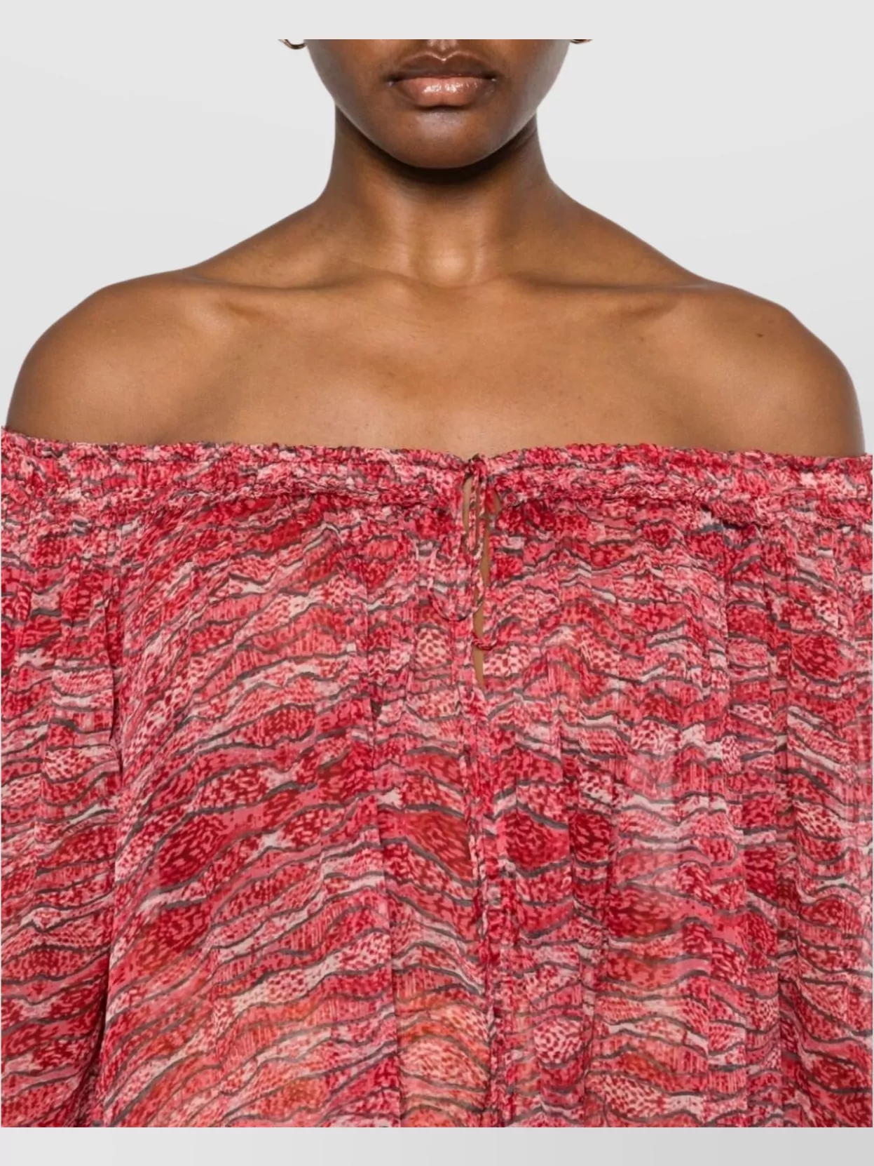 Isabel Marant Etoile Sheer Printed Muslin Blouse