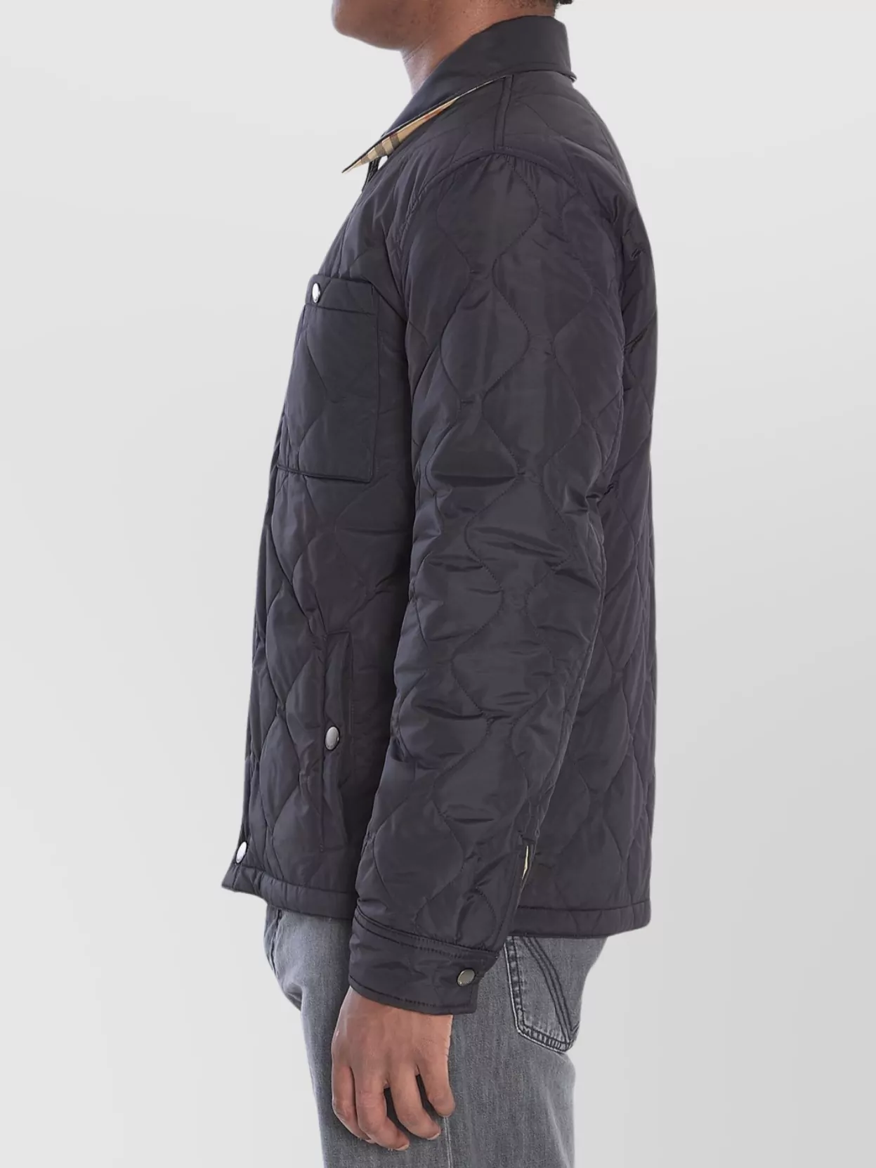 Burberry Overshirt Quilted Reversible Check Cotton