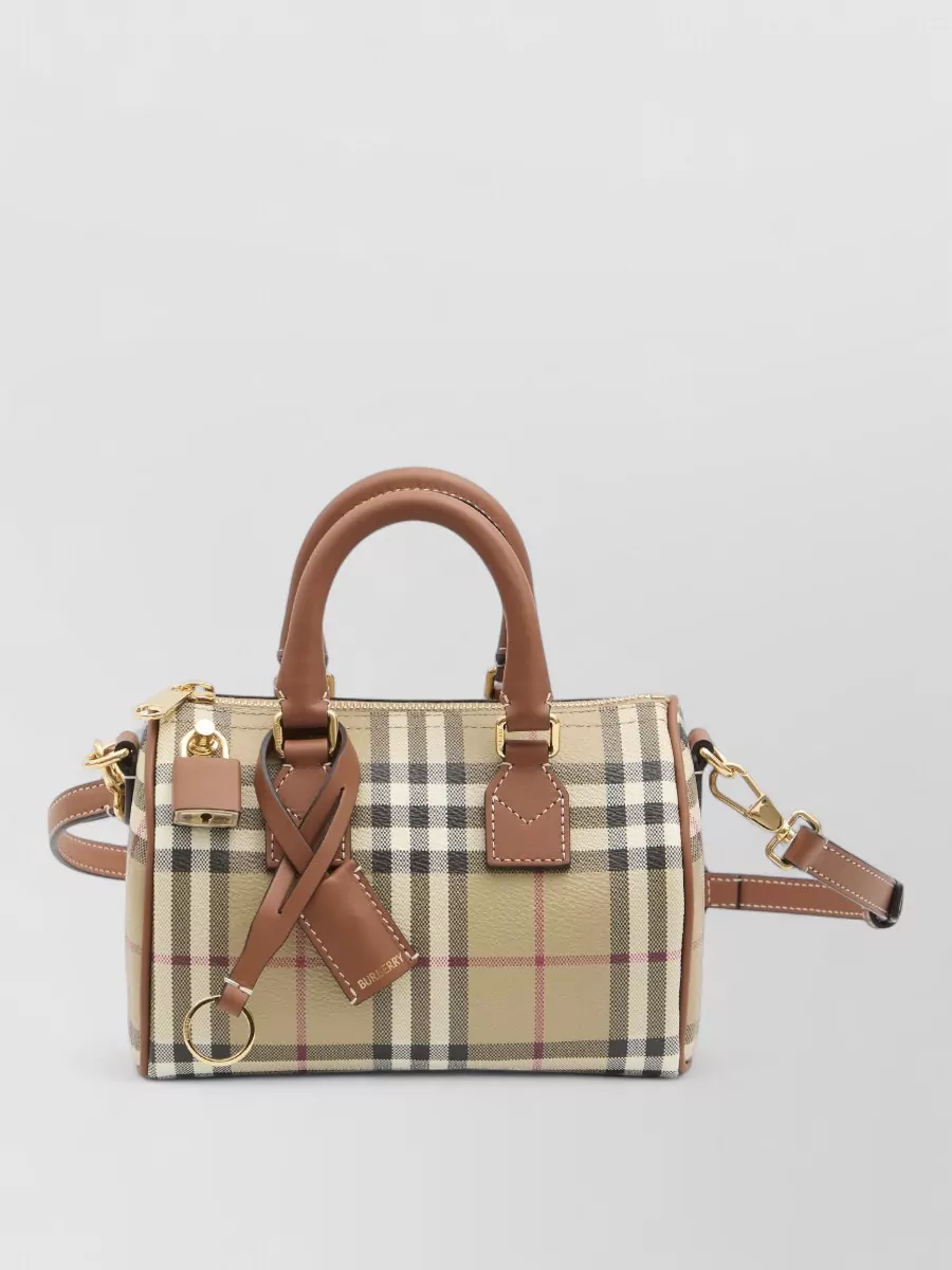 Burberry Mini bowling check coated canvas mini bag
