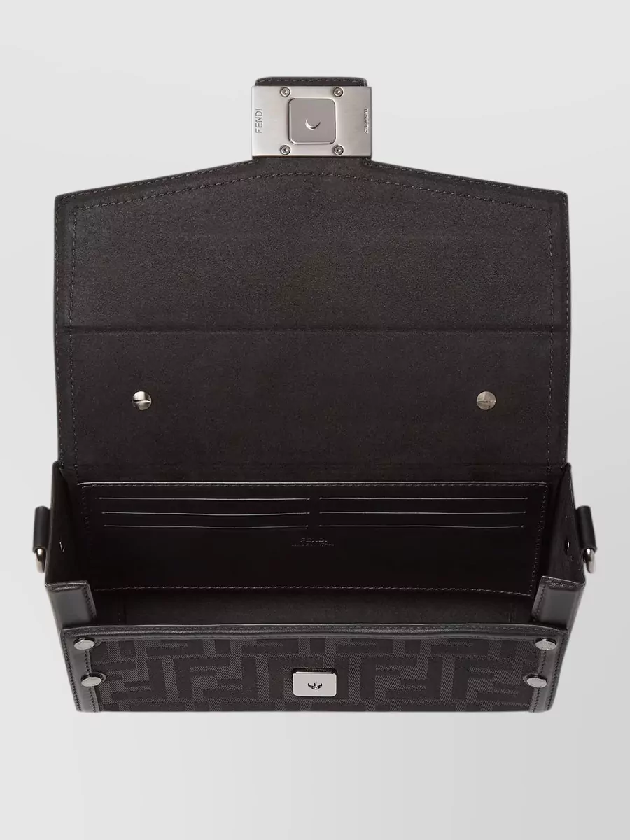 Fendi Baguette Nylon Jacquard Cross-Body Bag