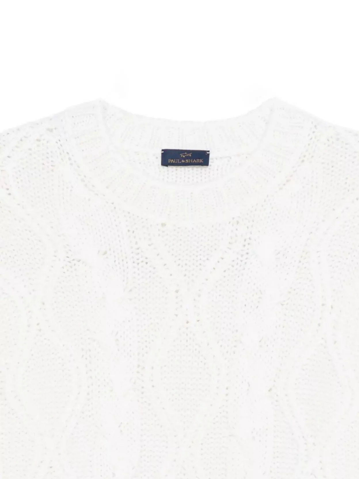 Paul & Shark Cable Knit Crew Neck Wool Pullover