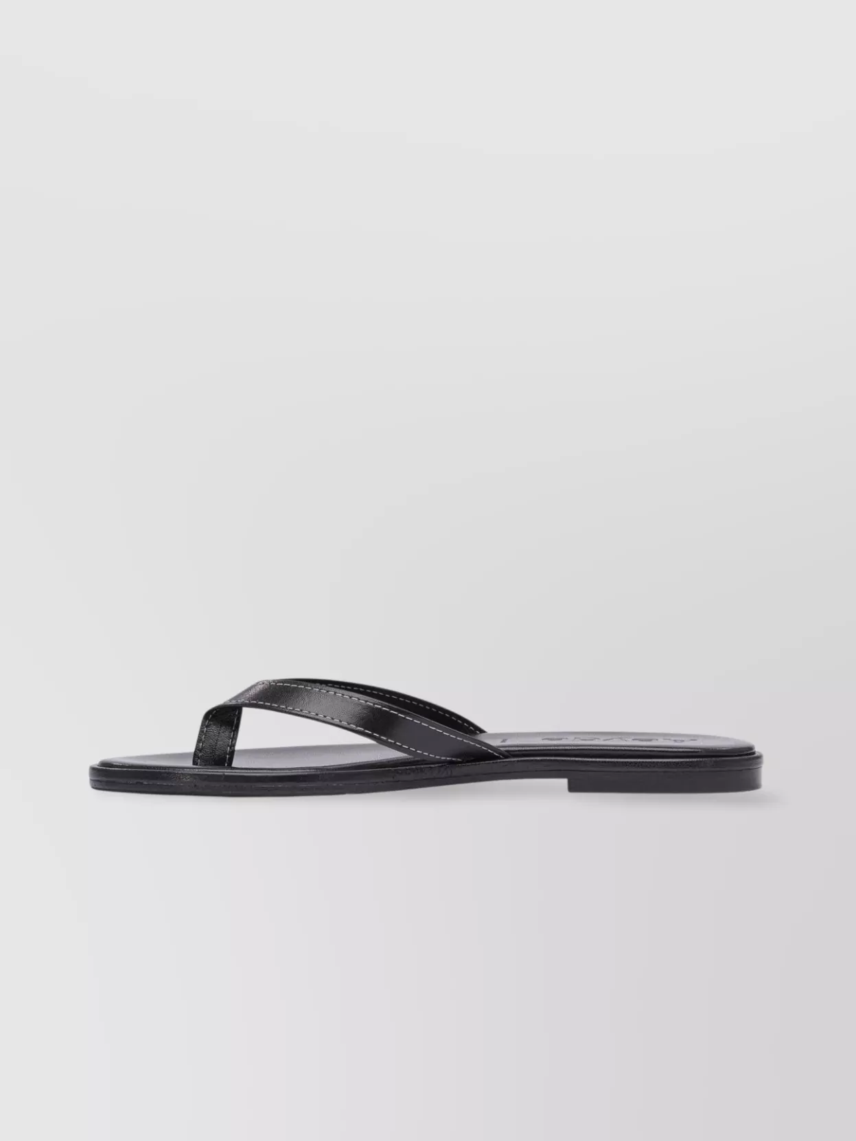 Aeyde Flat Sole Open Toe Sandals With Stitch Detailing