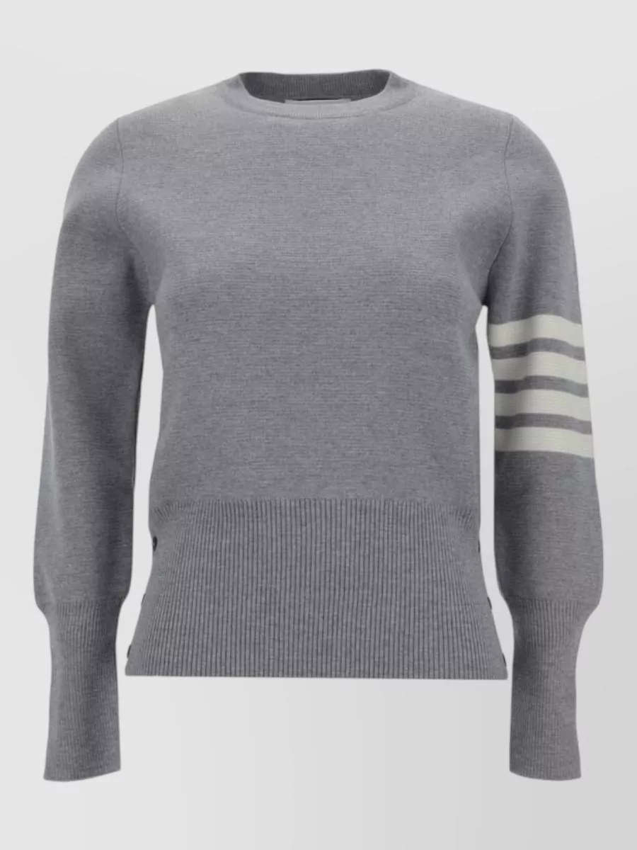 Thom Browne wool round neck long sleeve jumper
