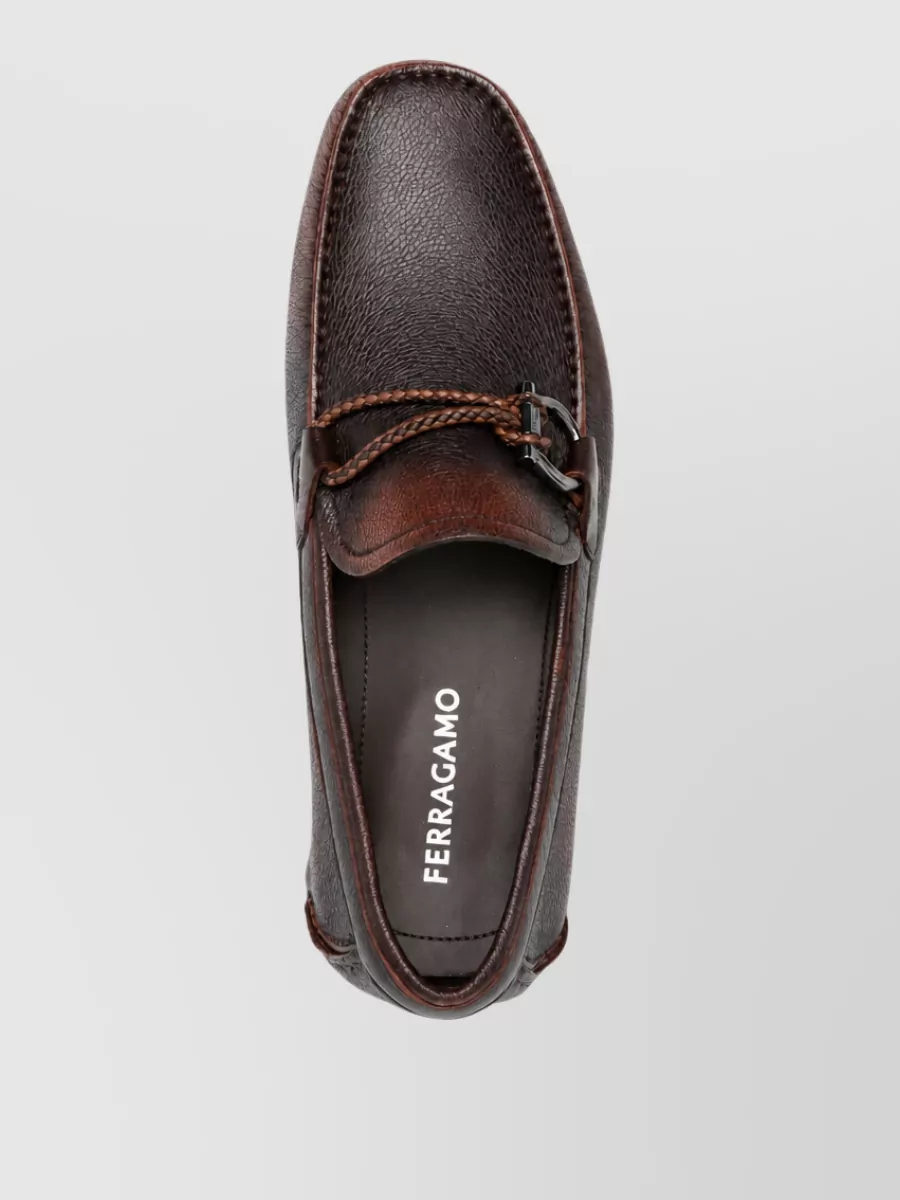 Ferragamo Leather Driver Loafers