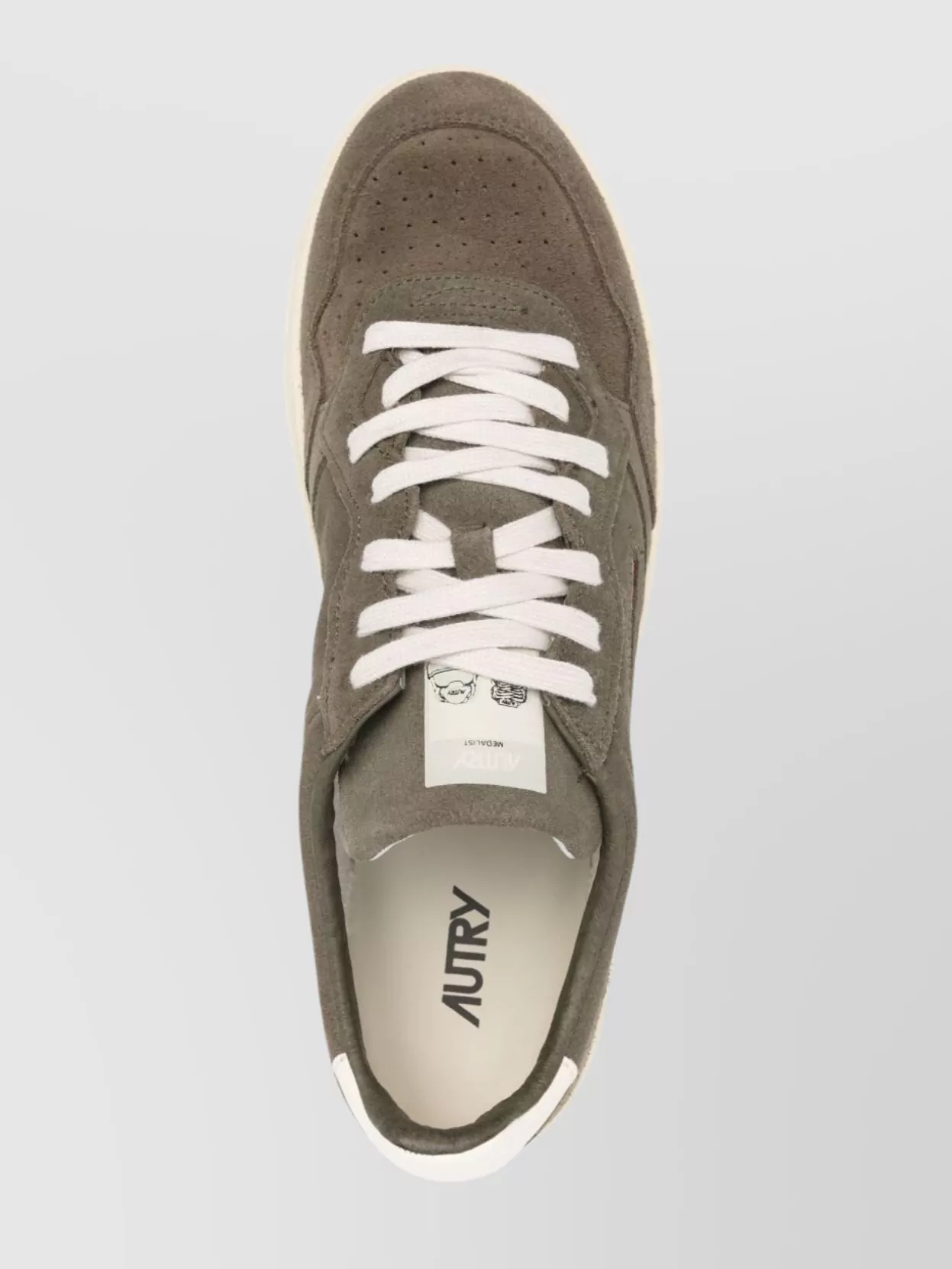 Autry Low-top Suede Sneakers With Rubber Sole And Lace-up Closure