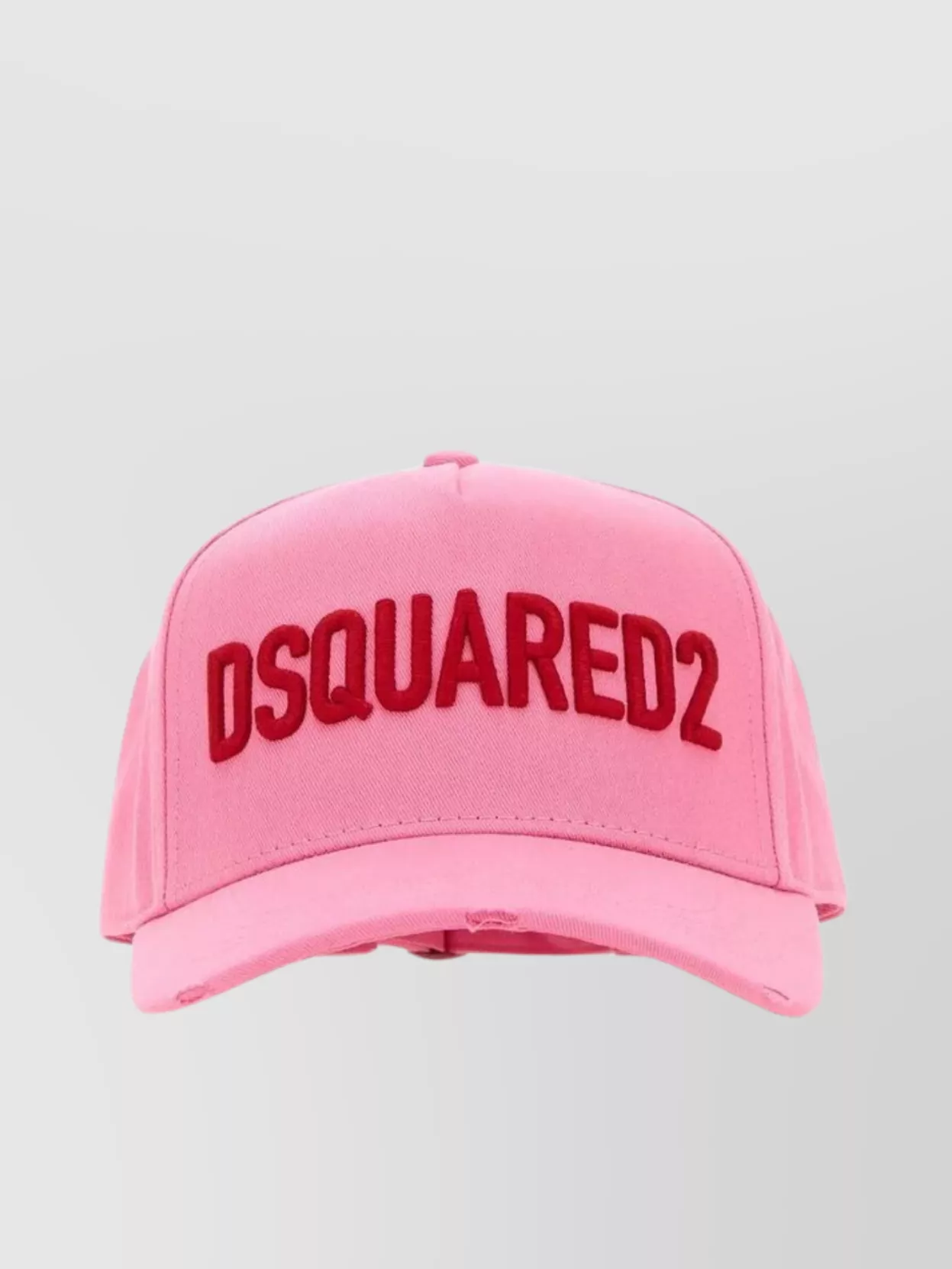 Shop Dsquared2 Distressed Curved Visor Cap In Pink