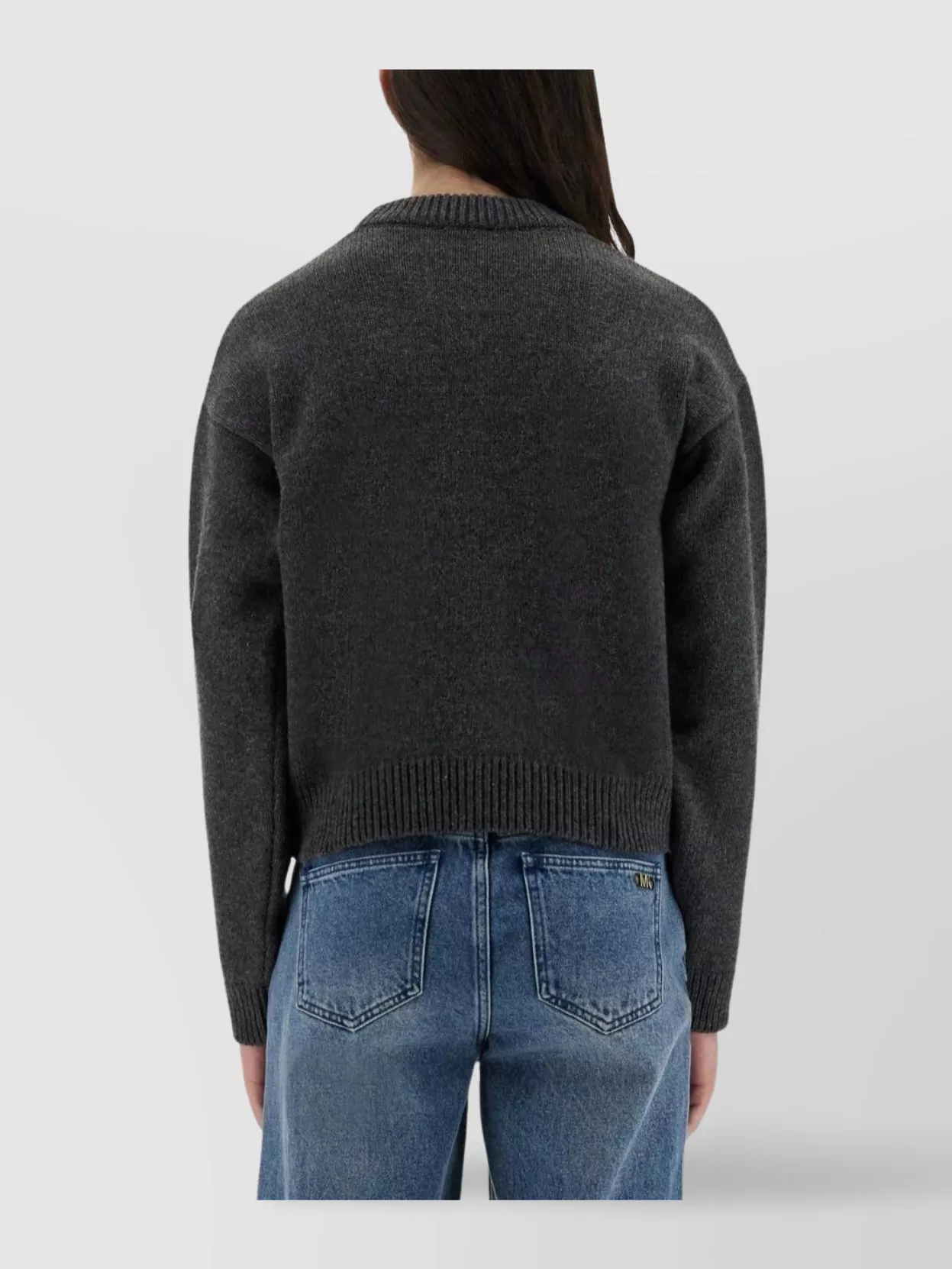 Patou Ribbed Crew Neck Knitwear With Long Sleeves