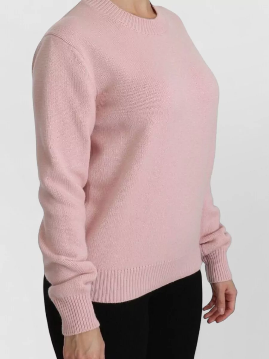 Dolce&Gabbana Cashmere Ribbed Crew Neck Sweater