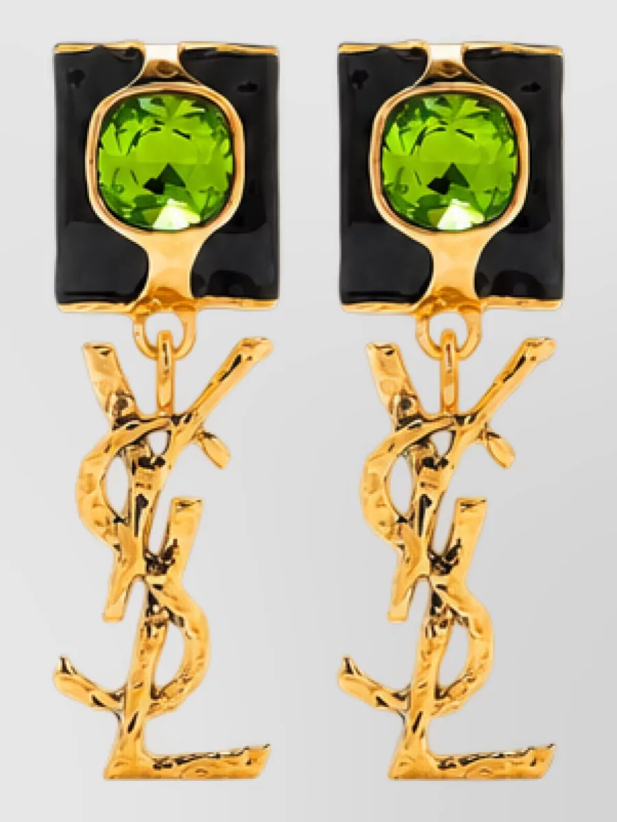 Saint Laurent Enamel Drop Earrings