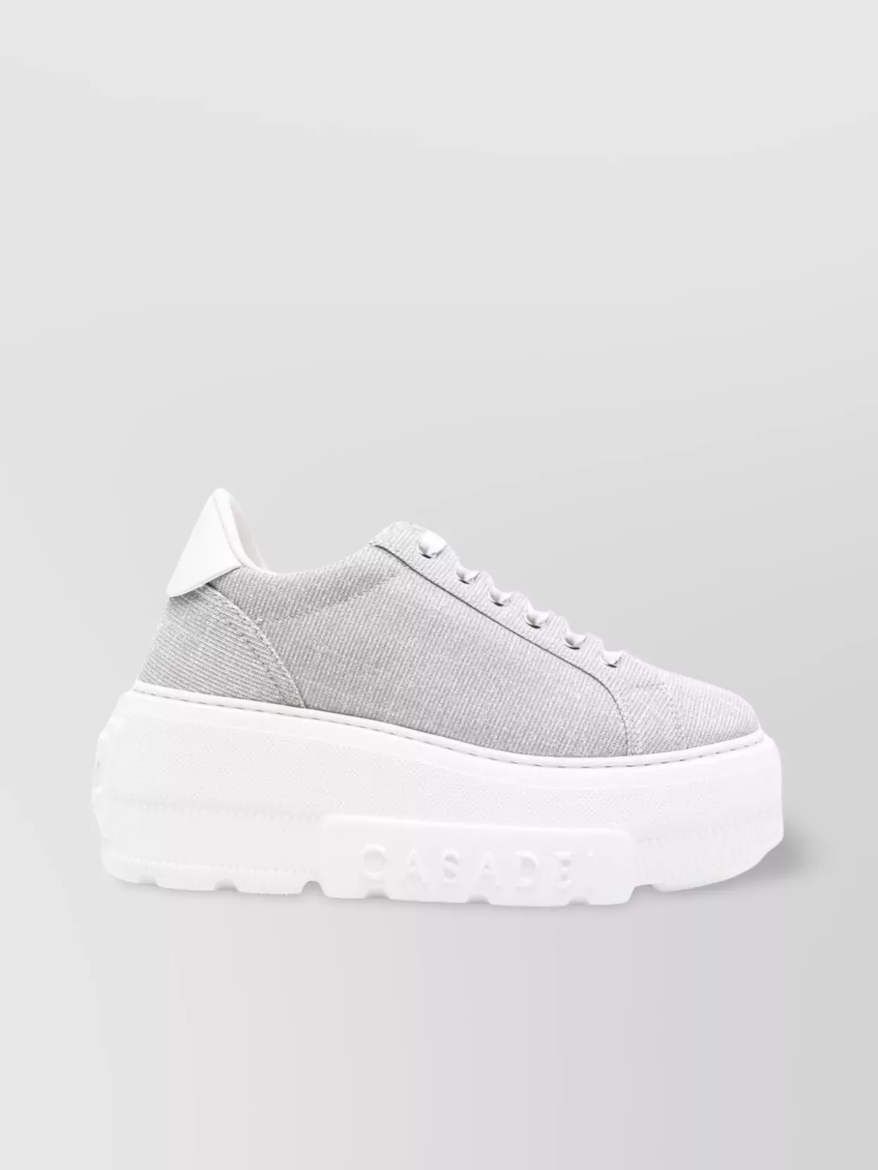 Casadei Low Top Platform Sole Sneakers In Textured Fabric