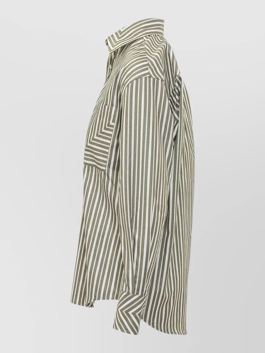 Victoria Beckham Striped Cotton Shirt