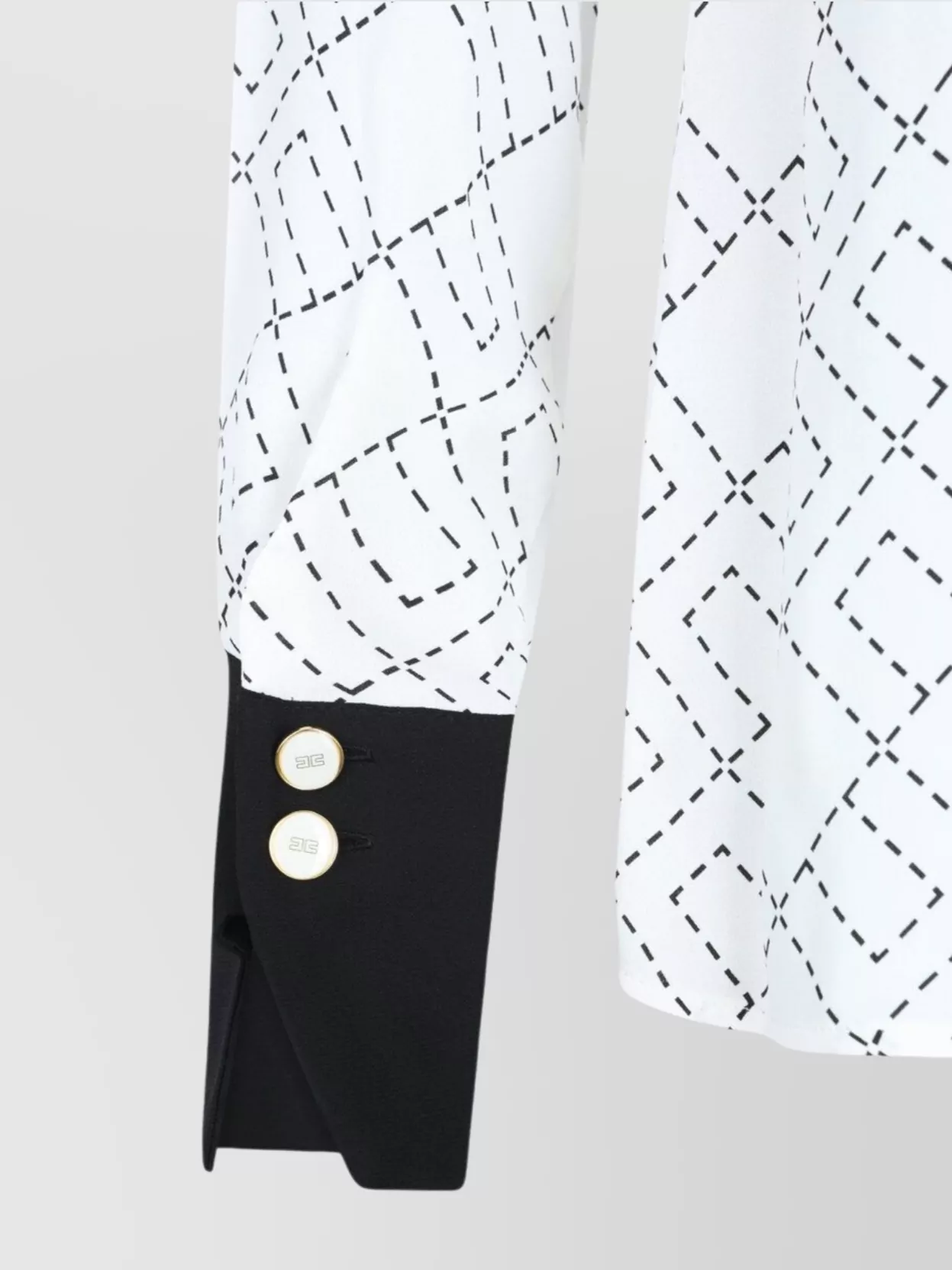 Elisabetta Franchi Casual Geometric Pattern Long Sleeve Top