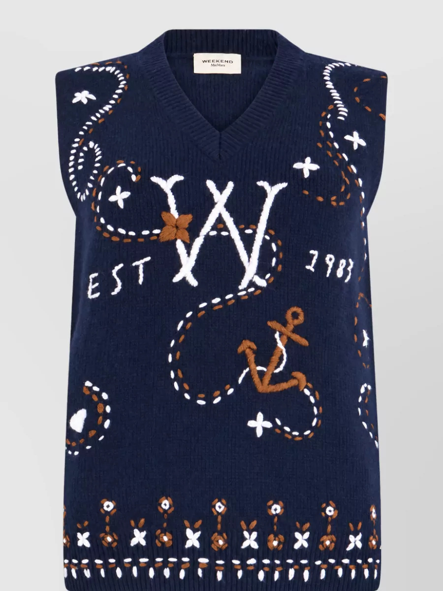 Weekend Max Mara virgin wool sleeveless sweater