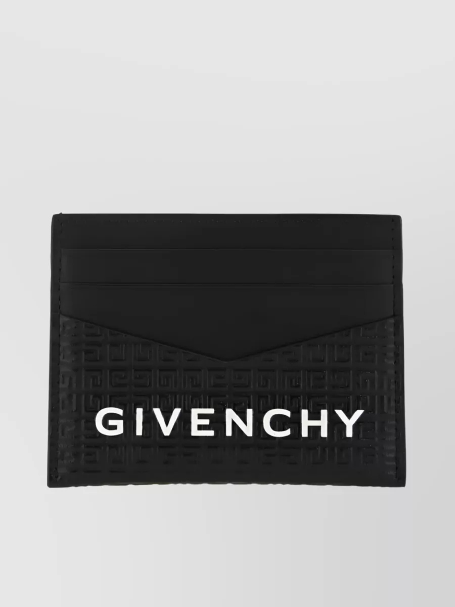 Givenchy 4g Logo-print Leather Cardholder With Card Slots In Black