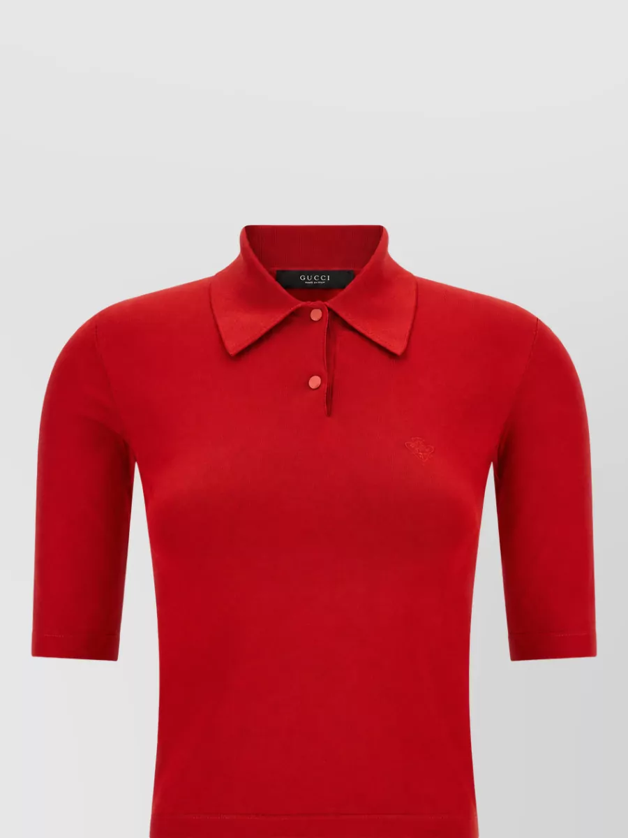 Gucci Silk knit polo shirt