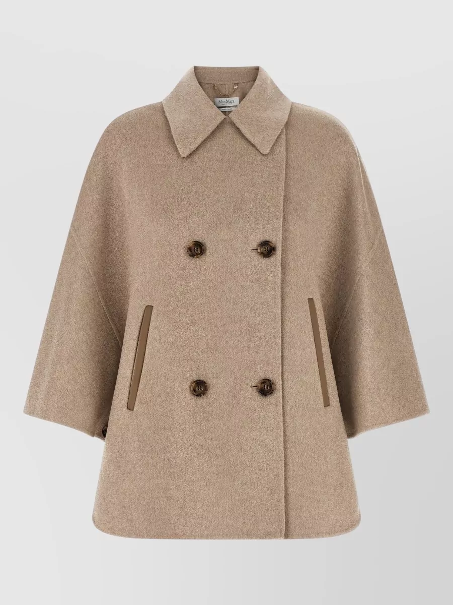 Max Mara cashmere double breasted cape coat