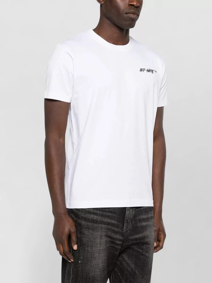 Off-White Logo Short Sleeve Slim Crew Neck T-Shirt