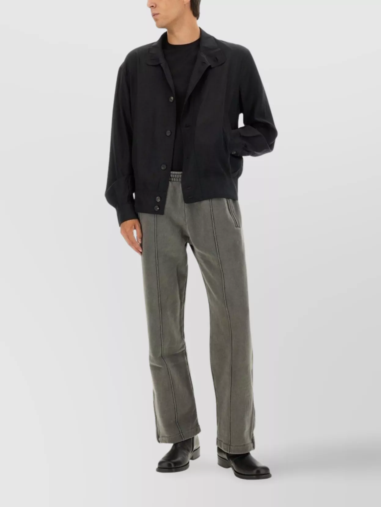 Our Legacy High Collar Long Sleeve Jacket With Pockets In Black