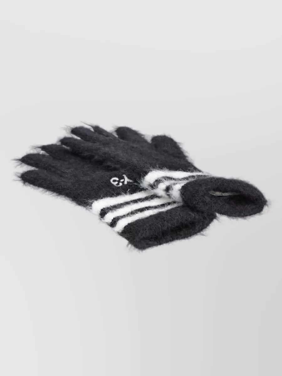 Y-3 Striped Knitted Gloves