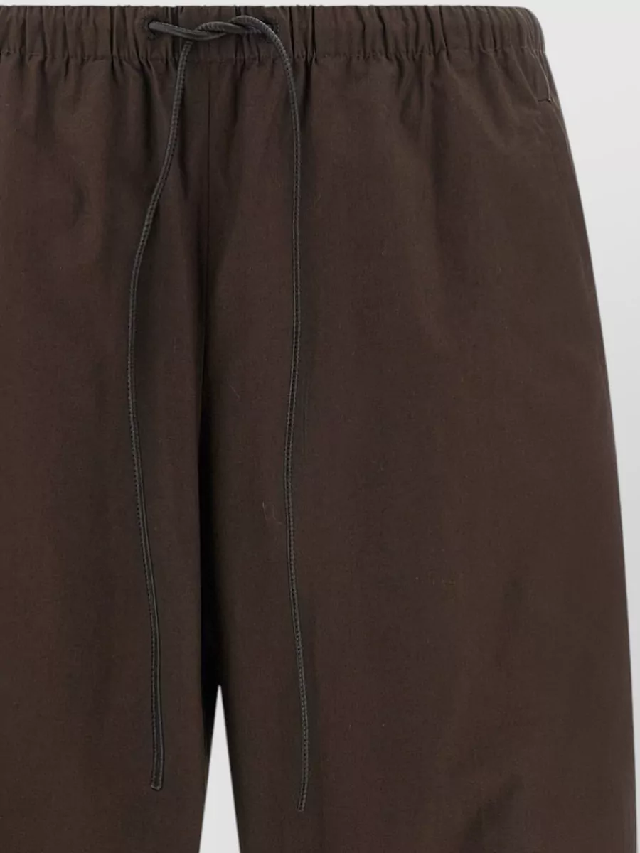 Yves Salomon Leather Pants Wide Leg Braided Sides