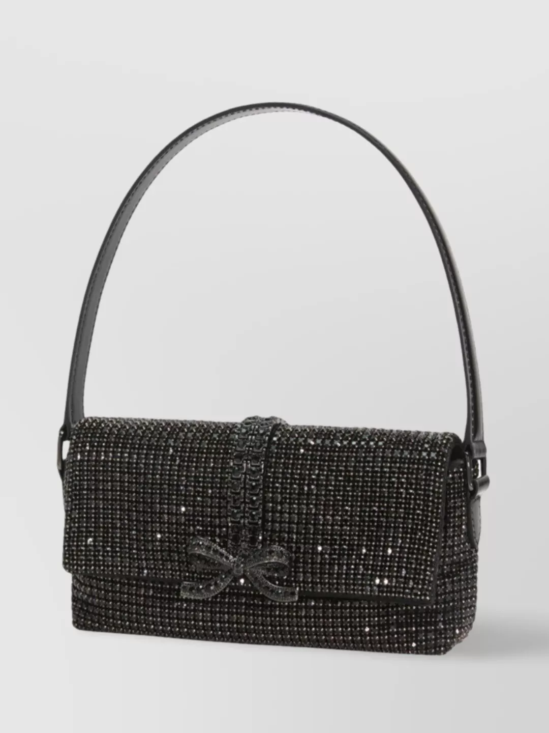 Shop Self-portrait Rhinestone Chainmail Baguette Bag