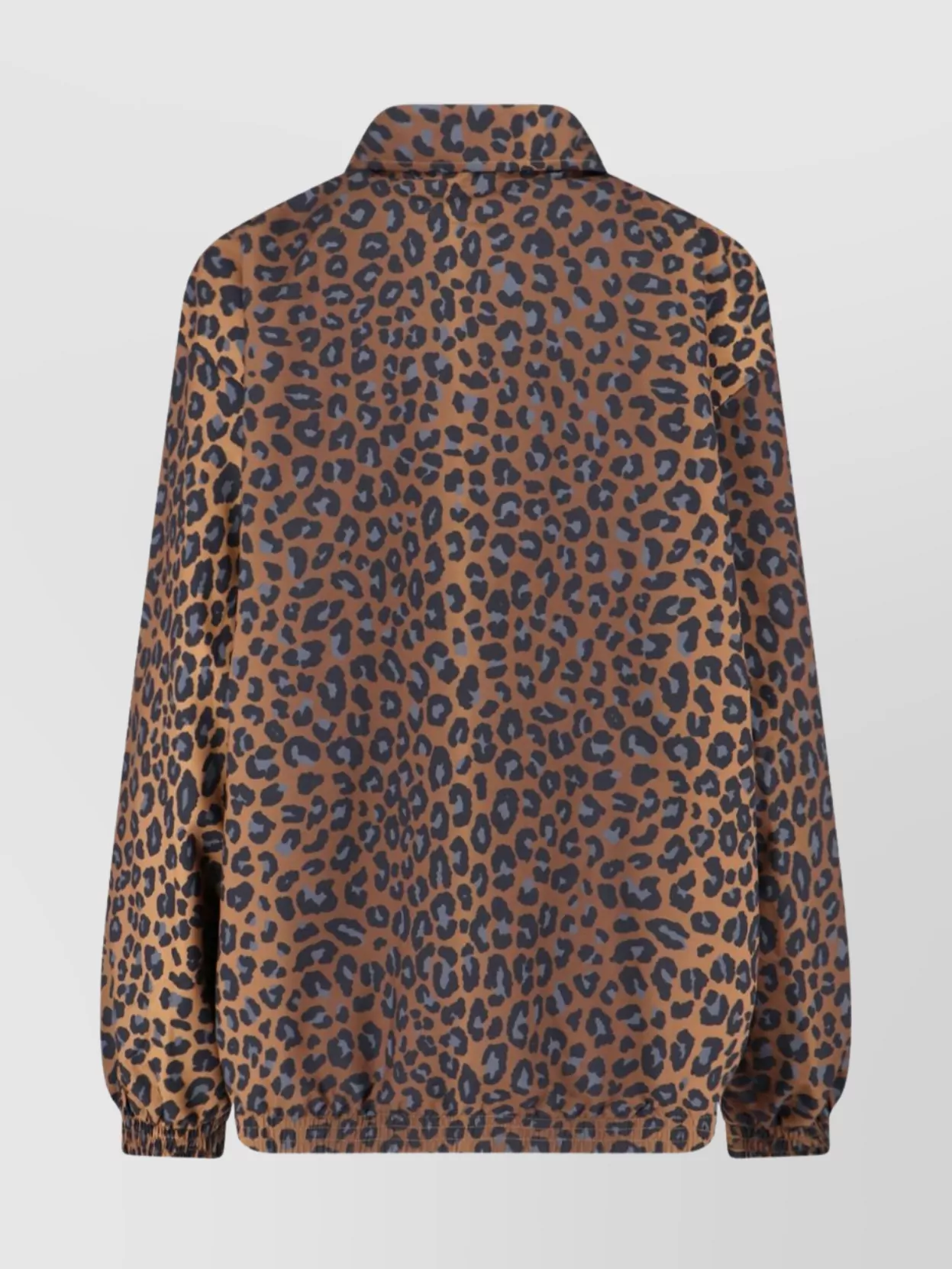Adidas Originals Animal Print High Collar Sweatshirt With Side Pockets In Brown