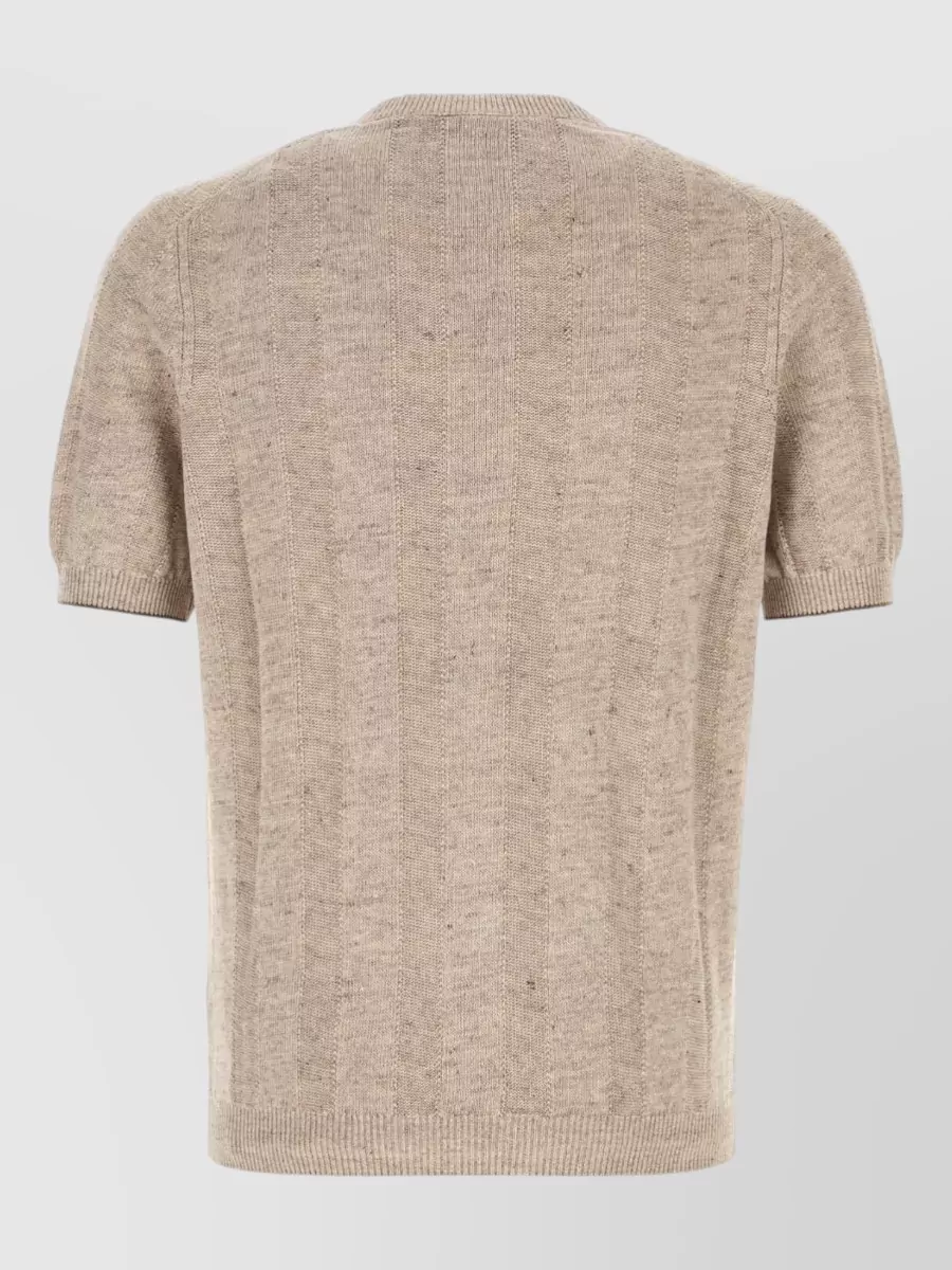 Brunello Cucinelli Short Sleeve Knitwear T Shirt Textured