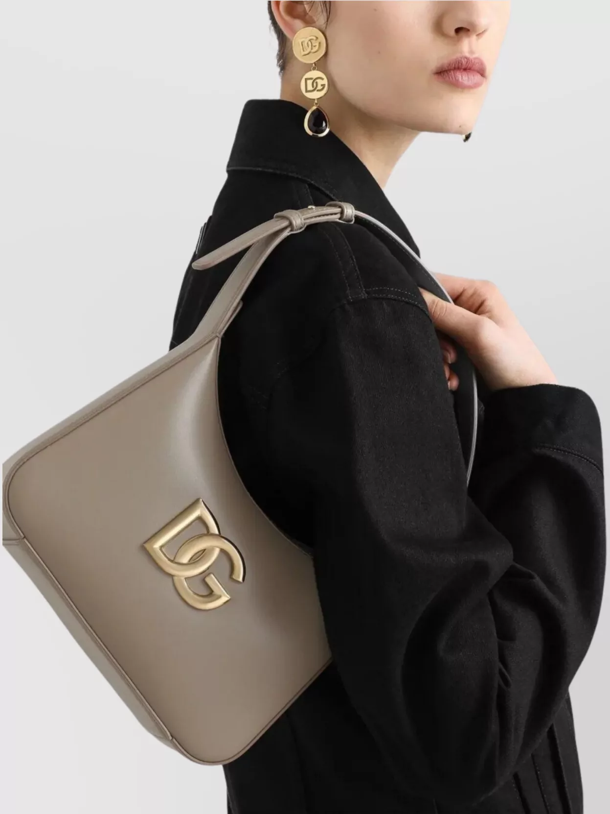 Dolce & Gabbana Shoulder Bag Leather L Taupe