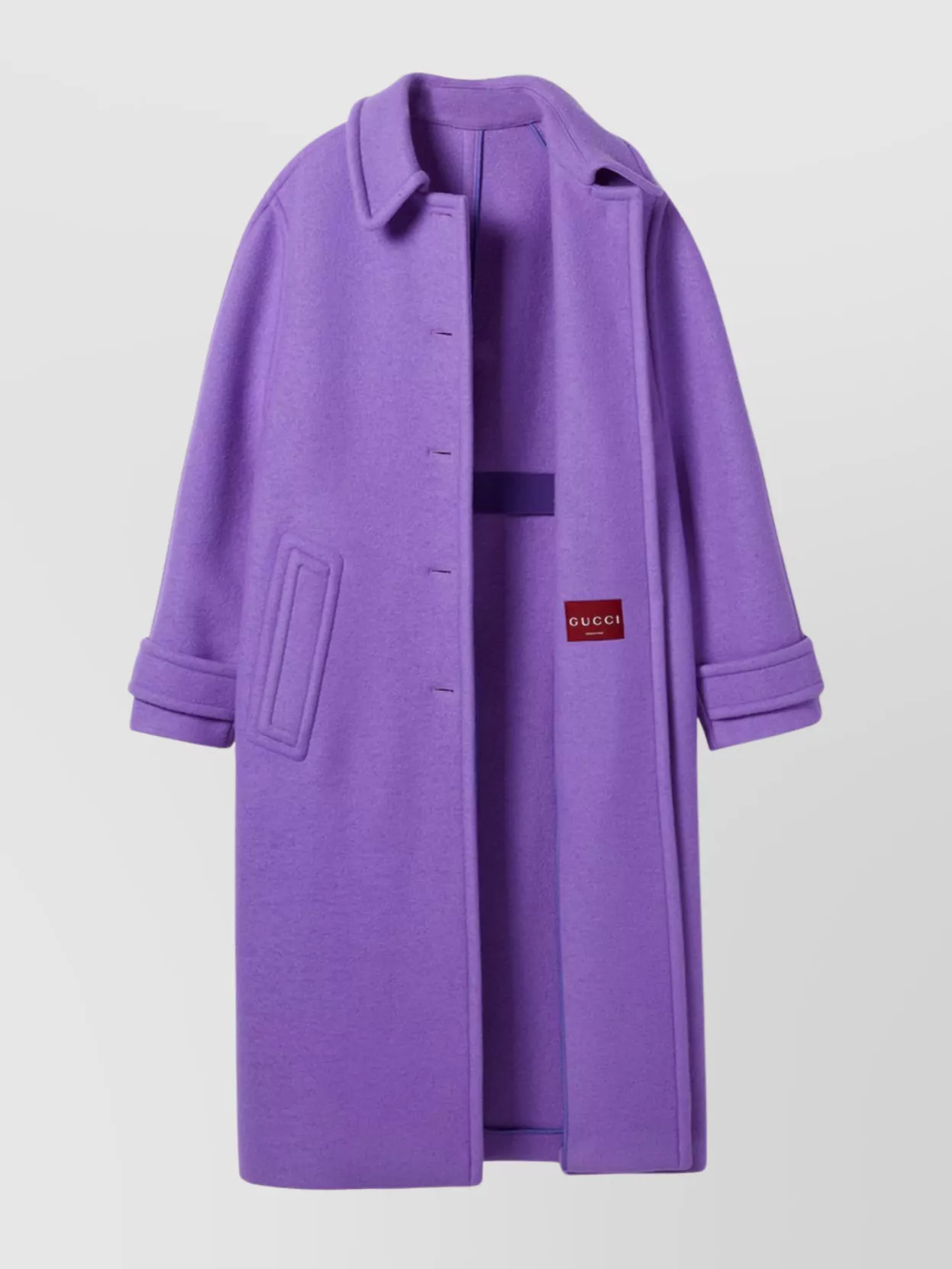 Gucci Wool Cashmere Long Coat Pockets