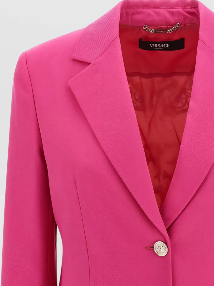 Versace Single-Breasted Wool Blazer